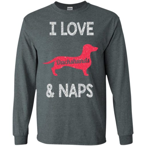 I love dachshund and nap simple love dog artwork long sleeve
