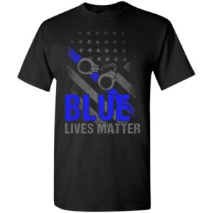 Blue lives matter gift support police gifts blue line flag t-shirt