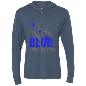 Blue lives matter gift support police gifts blue line flag unisex hoodie