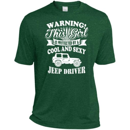 Warning this girl is protected by cool and sexy jeep driver sport t-shirt