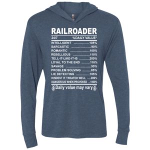 Railroader daily value may vary unisex hoodie