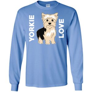 Yorkie love artwork cute design for dogs lover long sleeve