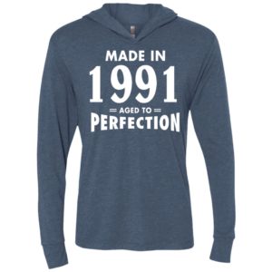 Made in 1991 aged to perfection original parts vintage age birthday gift celebrate grandparents day unisex hoodie