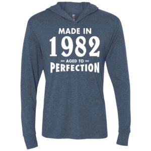 Made in 1982 aged to perfection original parts vintage age birthday gift celebrate grandparents day unisex hoodie