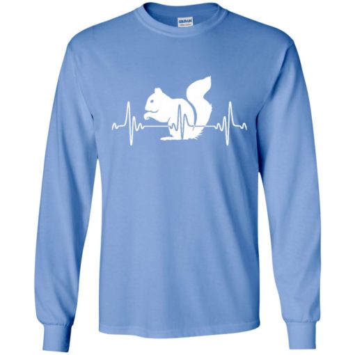 Squirrel heartbeat gift shirt for squirrel owner lover long sleeve