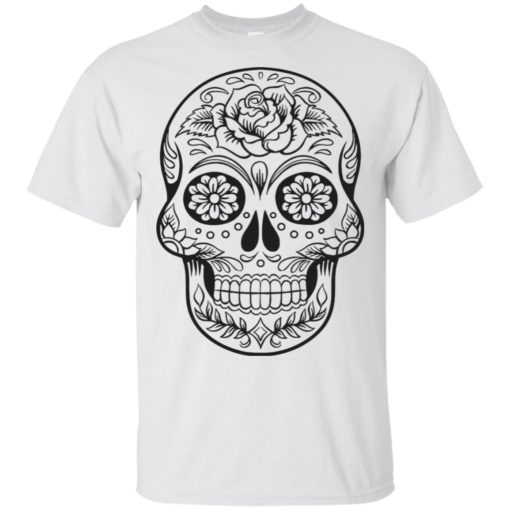 Mexican skull art 2 skeleton face day of the dead dia de los muertos t-shirt
