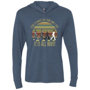 The beatles here comes the sun and i say its all right vintage unisex hoodie