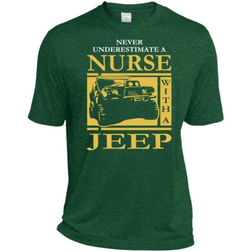 Nurse lover never underestimate nurse with a jeep sport t-shirt