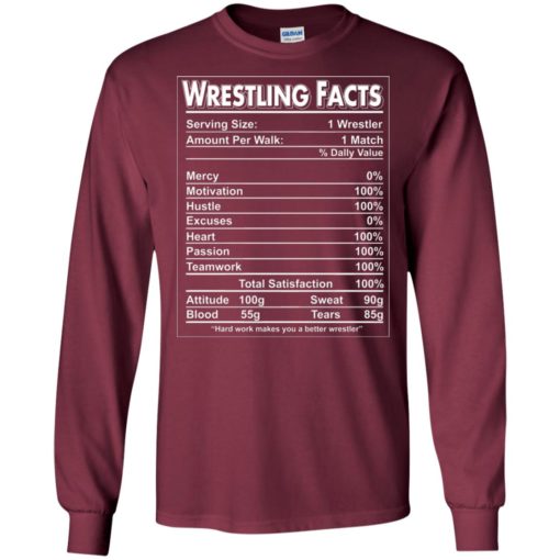 Wrestling facts shirt – wrestling team gift long sleeve