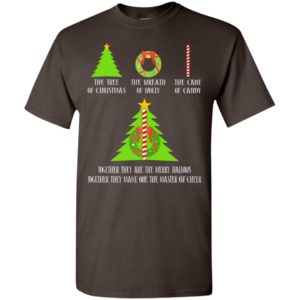 Merry hallows the tree of christmas together they make one master of cheer t-shirt