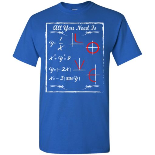 Math lover gift all you need is love t-shirt