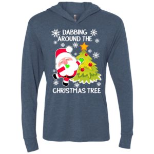 Dabbing around the christmas tree funny christmas gift gift unisex hoodie