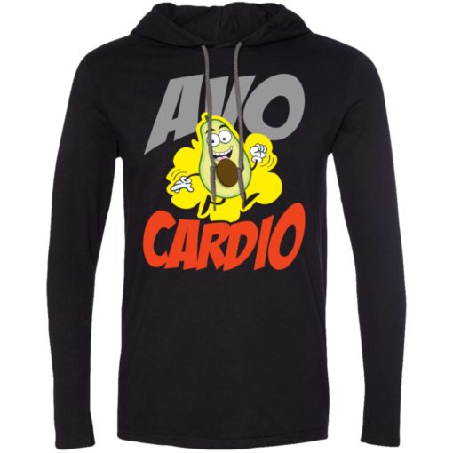 Avocado avo cardio exercise funny fitness workout lover gift long sleeve hoodie