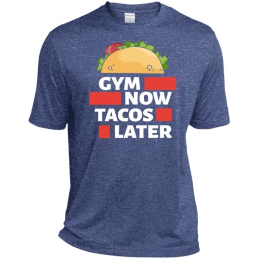 Gym now tacos later crossfit fitness workout lover gift sport tee