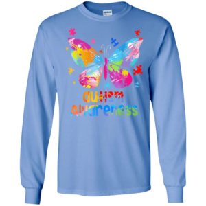 Colorful butterfly autism awareness long sleeve