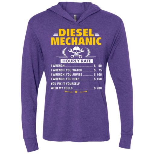 Diesel mechanic hourly rate funny how to do my job unisex hoodie