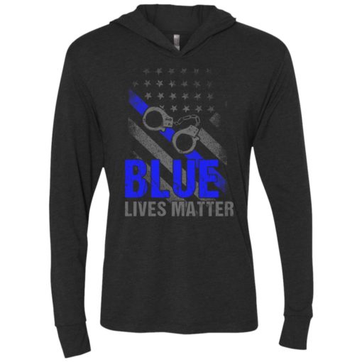 Blue lives matter gift support police gifts blue line flag unisex hoodie