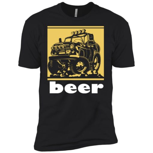 Funny beer alcohol jeep 4×4 drinking lover premium t-shirt