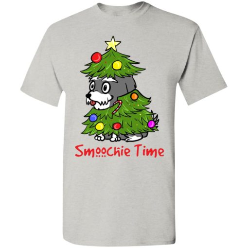 Cute dog in christmas tree smoochie time t-shirt