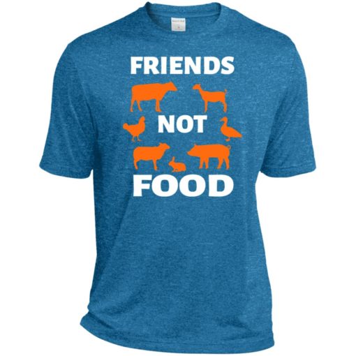 Vegan vegetarian shirt animal is friends not food sport tee