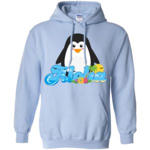 Aloha penguin animal gift cute kids hawaiian hoodie