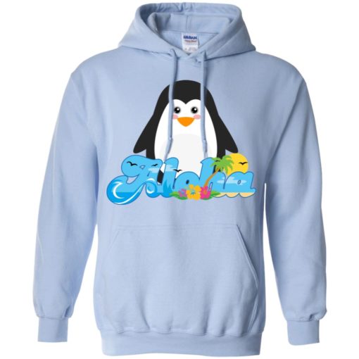 Aloha penguin animal gift cute kids hawaiian hoodie