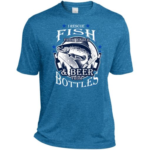 Rescue fish from water and beer from bottles sport tee