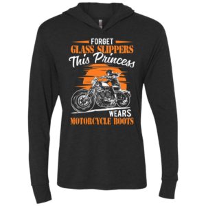 Women riders forget glass slippers this princess wears motorcycle boots unisex hoodie