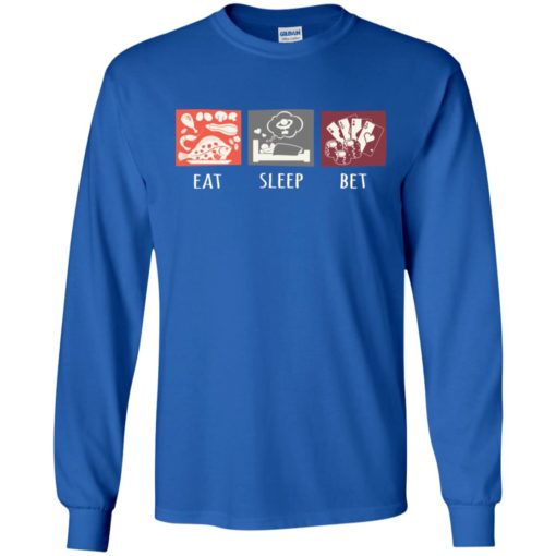 Eat sleep play cards repeat gift for player long sleeve