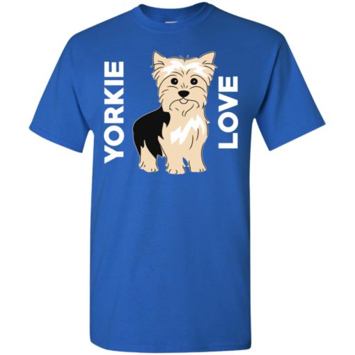 Yorkie love artwork cute design for dogs lover t-shirt