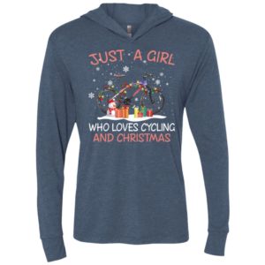 Just a girl who loves cycling and christmas unisex hoodie