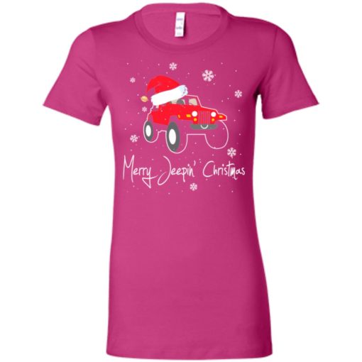 Merry jeepin christmas women tee