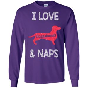 I love dachshund and nap simple love dog artwork long sleeve
