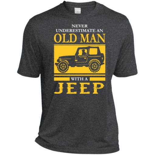 Never underestimate old man with jeep sport t-shirt