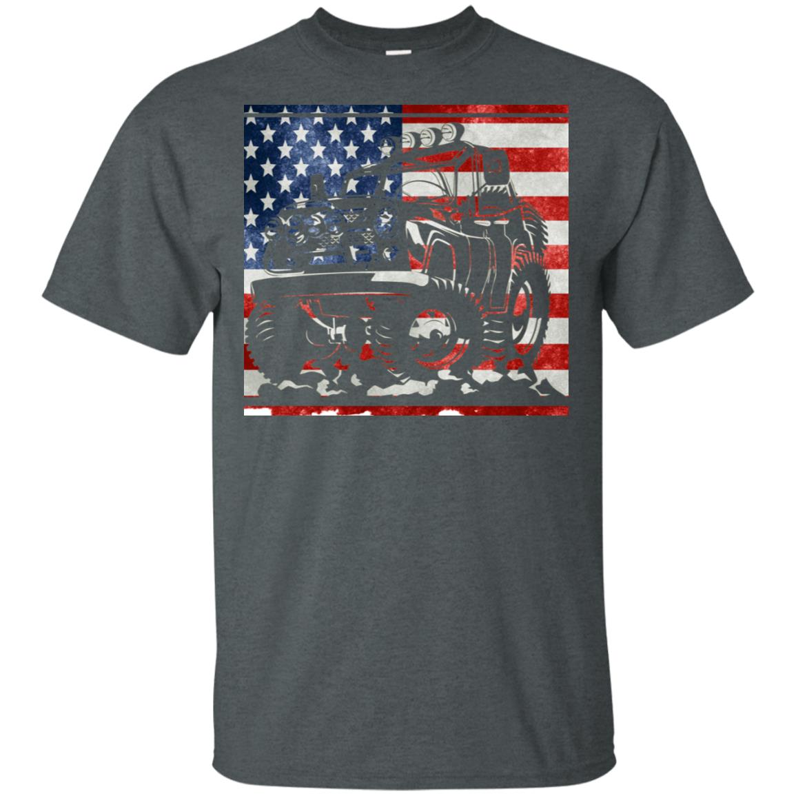 American Flag and Jeep Lover T-Shirt - AMZPrimeShirt