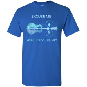 Jimi hendrix excuse me while i kiss the sky guitar lake shadow t-shirt