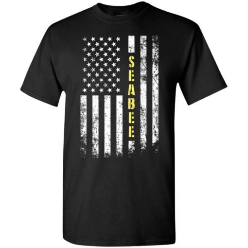Proud seabee miracle job title american flag t-shirt