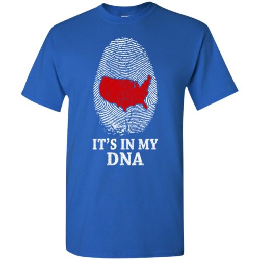 America it’s in my dna usa map in fingerprint patriot 4th july t-shirt