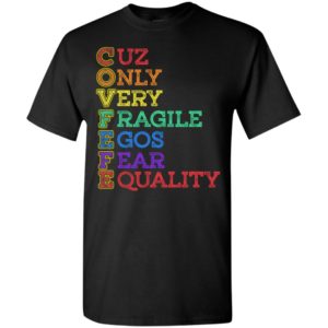 Covfefe – cuz only very fragile egos fear equality tshirt t-shirt