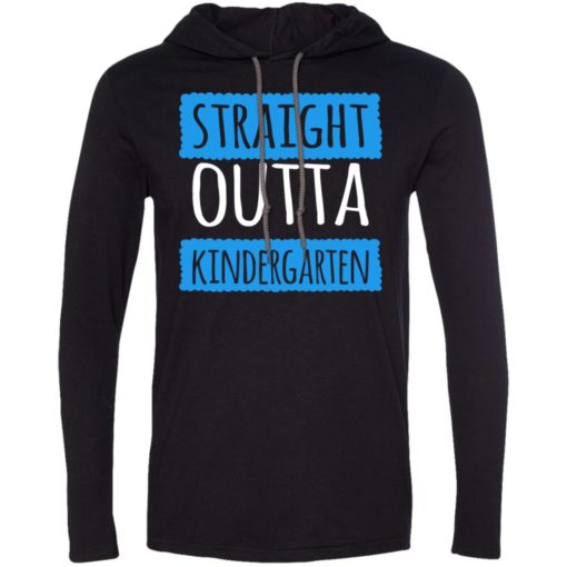 Straight outta kindergarten funny shirt vintage kids graduation long sleeve hoodie