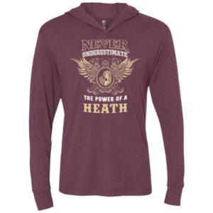 Never underestimate the power of heath shirt with personal name on it unisex hoodie