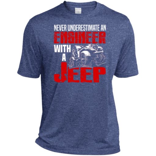 Never underestimate engineer with jeep sport t-shirt