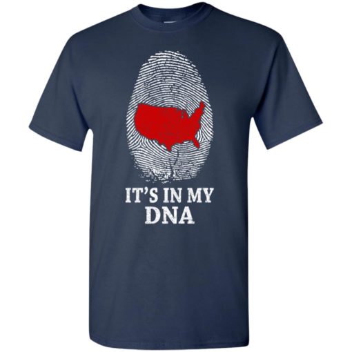 America it’s in my dna usa map in fingerprint patriot 4th july t-shirt