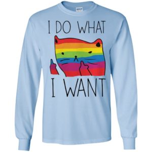 Cat i do what i want middle finger long sleeve