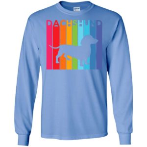 Dachshund rainbow color modern artwork dog shirt ideas long sleeve