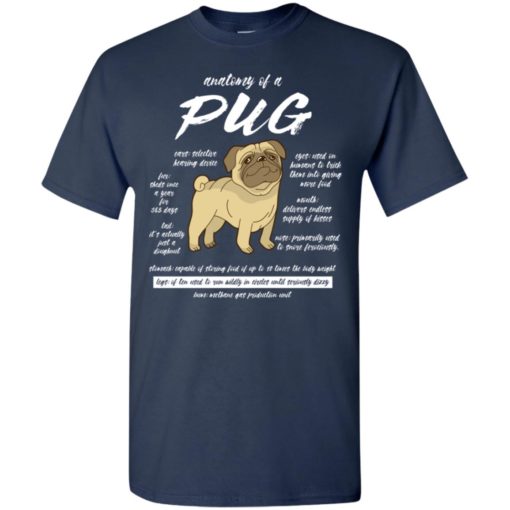 Dog lovers gift anatomy of a pug t-shirt