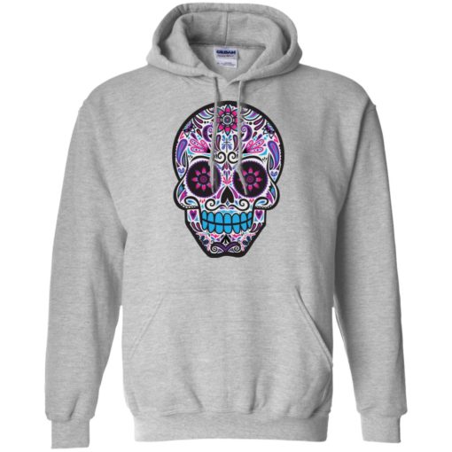 Mexican skull art 3 skeleton face day of the dead dia de los muertos hoodie