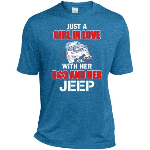 Just a girl in love with her dog and jeep sport t-shirt