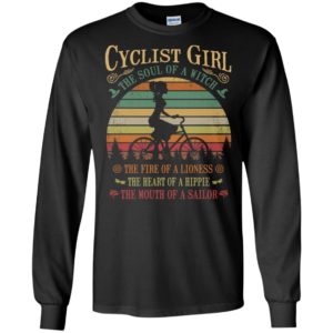 Cyclist girl the soul of a witch the fire of a lioness long sleeve