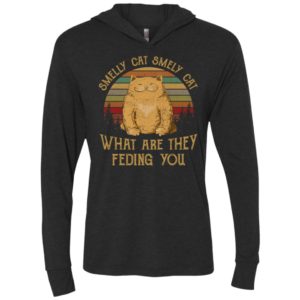Smelly cat smely cat what are they feding you vintage unisex hoodie